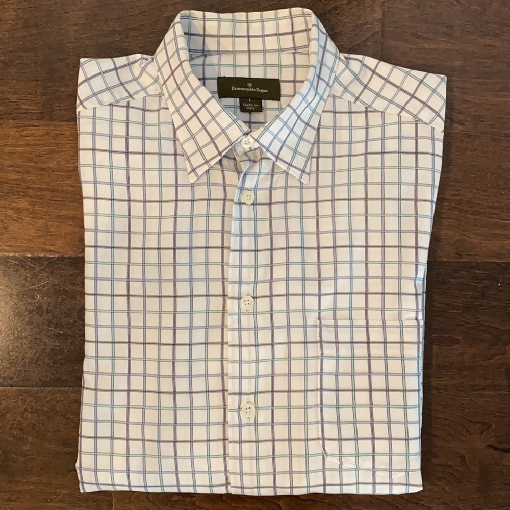 Ermenegildo Zegna Button Down Shirt, Used Size L